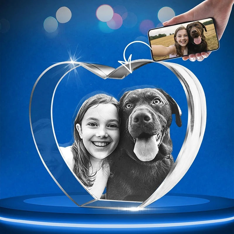 DogParadise - Personalisierter Herzkristall