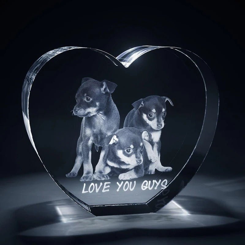 DogParadise - Personalisierter Herzkristall