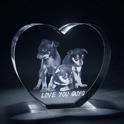 DogParadise - Personalisierter Herzkristall